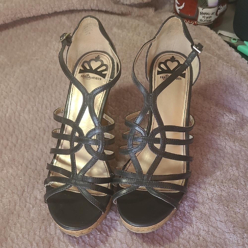 Women's Black Strappy Sandals
